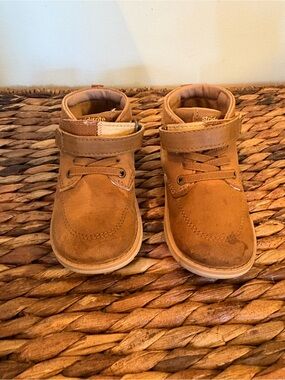 Stride Rite Tan Suede Kids Ankle Boots